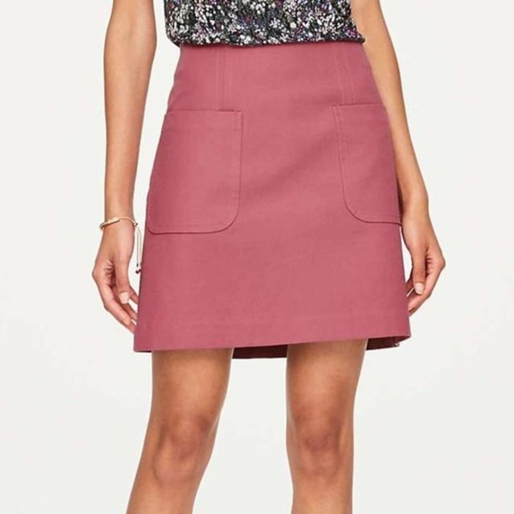 Loft Skirt 0 Mini Twee Academia Preppy Cargo Y2K Pale Blush Soft Girl Coquette